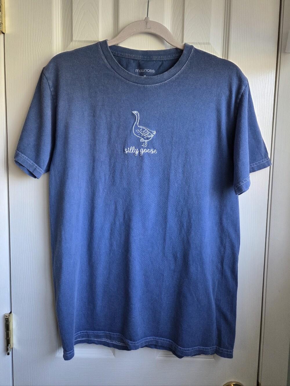 Maurices Blue 'Silly Goose' Embroidered Graphic Tee